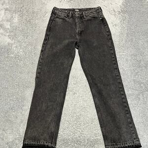 Paige Jeans Womens 25 (27x25) Sarah Straight Ankle Black High Rise Cropped